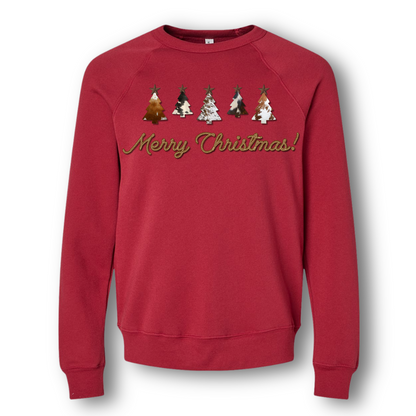 Cowhide Merry Christmas Crewneck